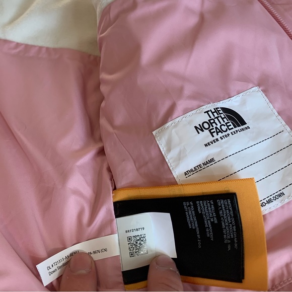 North Face Down Hoodie Cameo Pink 💕 - Picture 3 of 5